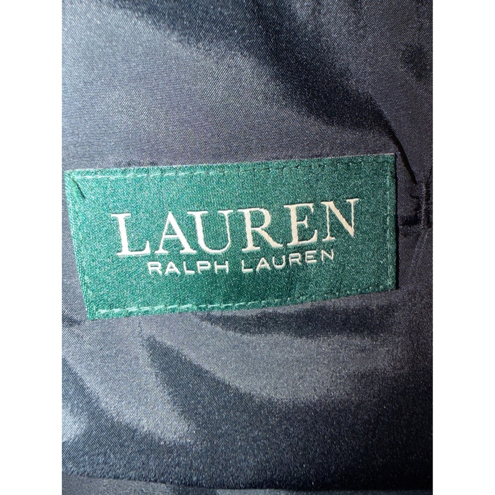 Lauren Ralph Lauren Mens Navy Blue 100% Wool Gold Button Blazer 46 R - Picture 3 of 8